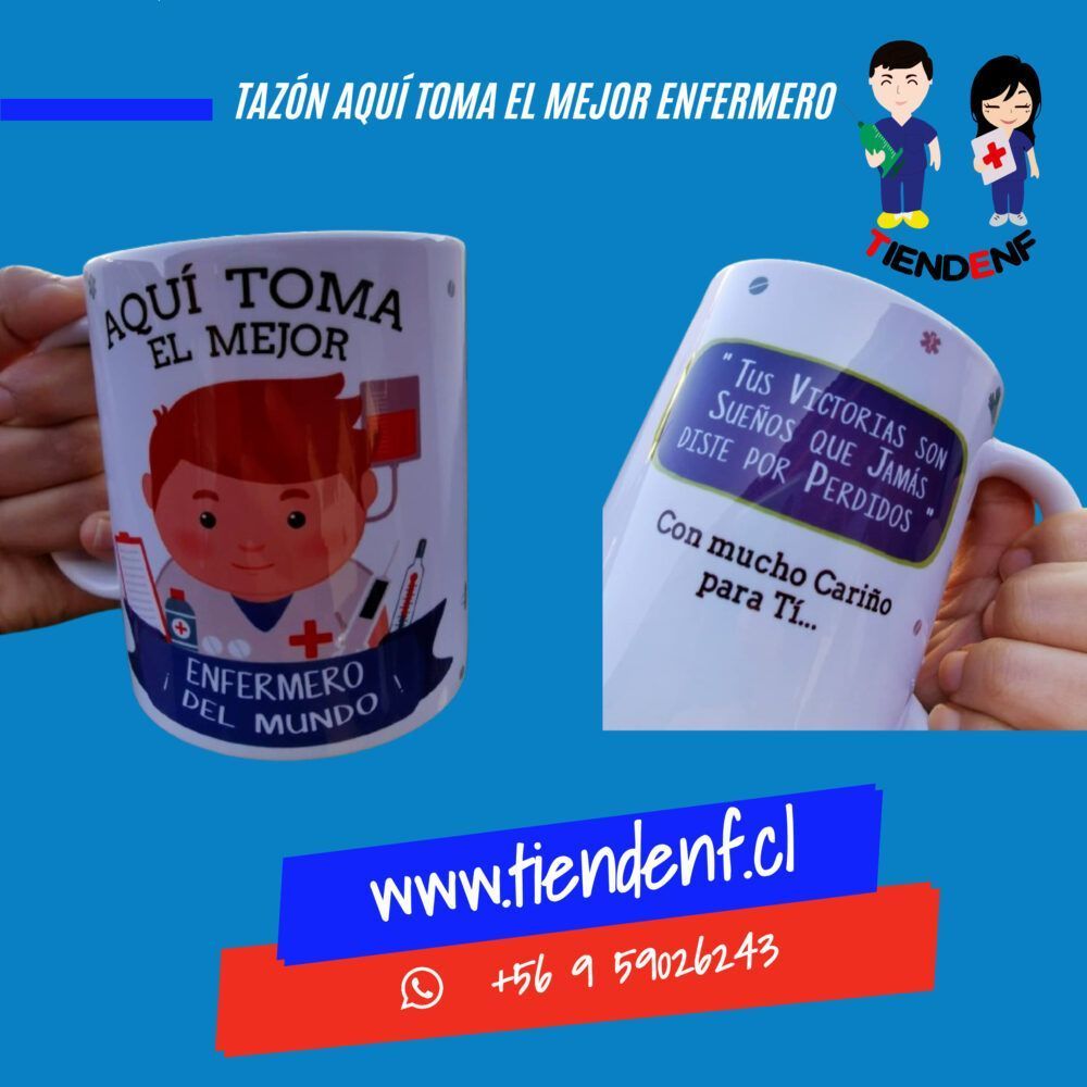 2024-04-25-01-56-41_EDIT.org Tazón Aquí Toma La Mejor Enfermero - Imagen 1