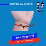 Pulsera Roja Onda Ecg Huellita