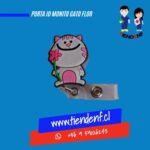 Porta ID Monito Gato Flor