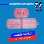 Pastillero Compartimentos con Tapa Dura Rosado