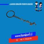 Llavero Corazón Perrito Cigüeña