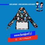 Pack Lanyards Gatito Negro Funda Horizontal