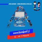 Pack Lanyards Stitch Azul Funda Horizontal