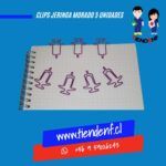 Clips Jeringa Morado 5 Unidades