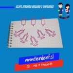 Clips Jeringa Rosado 5 Unidades