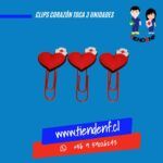 Clips Corazón Toca 3 Unidades
